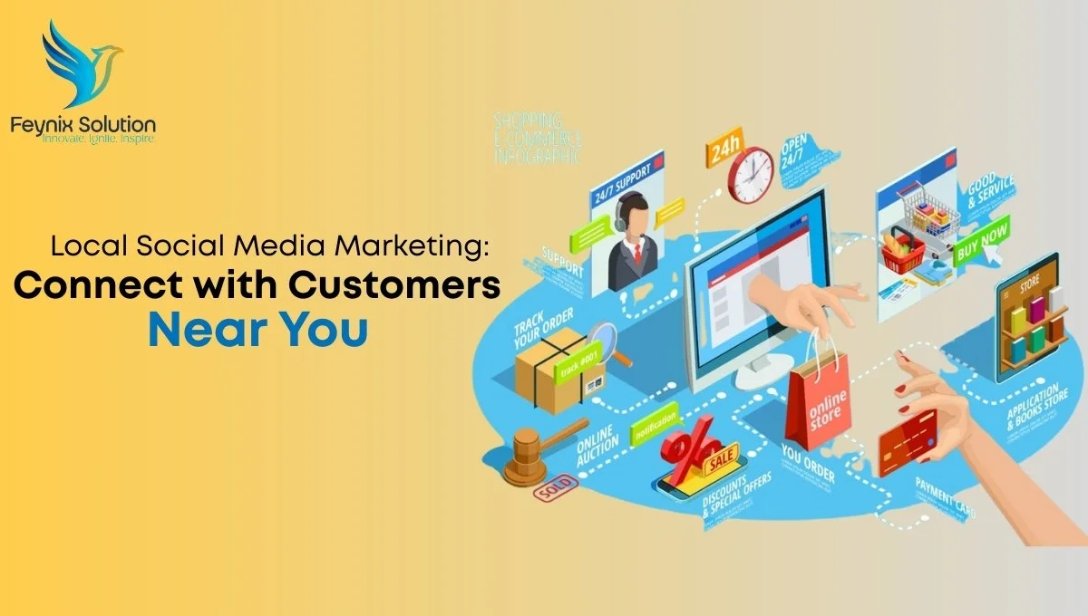 Local social media marketing strategy to engage nearby customers and grow small business presence online